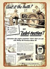metal yard signs 1949 Phillips 66 Premium Motor Oil Farm Tractor metal tin sign picture