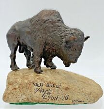 Frank O Lyon “Old Bull” 1/10 Bronze Statue 1970 Taos New Mexico LISTED ARTIST picture