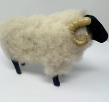 Vintage Woolly Ram Sheep With Horns Figure picture