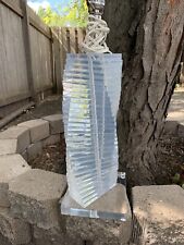 1970s Stacked Spiraled Clear Lucite Lamp Karl Springer era picture