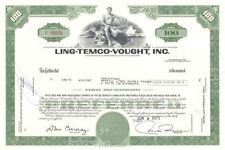 Ling-Temco-Vought, Inc. - 1967-72 dated Stock Certificate - Involved in Aerospac picture