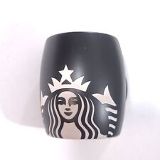 STARBUCKS Laser Etched Mermaid Siren Matte Black Barrel 2011 Coffee Mug Cup picture