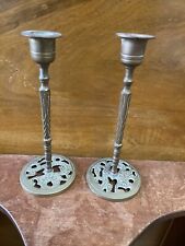 vintage brass pair dragon candle sticks candle holders picture