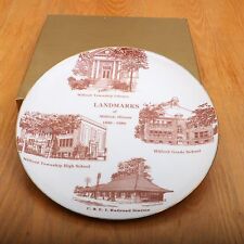 Landmarks Of Milford Illinois 1830-1980 Large Collectible Plate 150 Anniversary picture