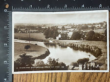 Vintage Valentine Real Photograph Postcard River & Boathouse Ross-On-Wye 1935 picture