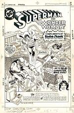 1982 SUPERMAN and WONDER WOMAN VS LEX LUTHOR ORIGINAL COVER ART DC COMICS picture