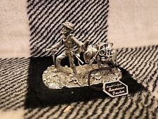 J. Ritter Pewter Miner Prospector Leading Loaded Donkey Figure Antique Western picture