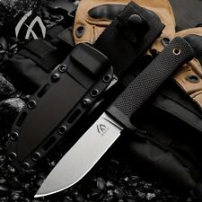 Steel Hunting Knife: Portable Outdoor Survival Tactical Tool with Rubber Handle picture