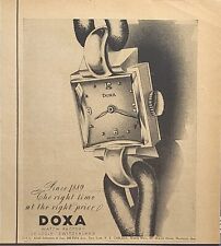 Doxa Watch Square Face Adolf Schwarcz & Son 5th Ave Vintage Print Ad 1952 picture
