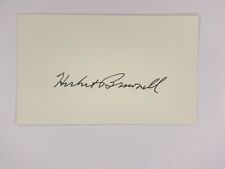 Herbert Brownell Jr. Signed 3x5 Index Card Dwight Eisenhower's Attorney General picture