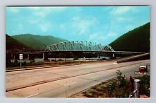 Montgomery WV-West Virginia, New Bridge Connecting Montgomery, Vintage Postcard picture