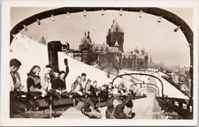 Toboggan Slide and Chateau Frontenac Quebec City QC 1950s RPPC Postcard G68 picture