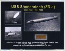 USS Shenandoah - Genuine Piece of the Original Fabric on Impressive Certificate picture