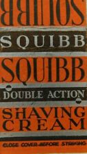 Squibb Double Action Shaving Cream Vintage Matchbook Cover picture