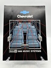 1986 Chevrolet Delco GM Music Sounds System Sales Brochure Catalog picture