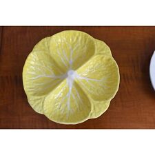 Vtg Portugal Yellow Cabbageware Serving Dish Wall Display  picture