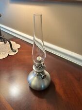 Hand Signed Dandorth Pewter Oil Lamp Glass Chimney Middlebery VT Fred Danforth picture