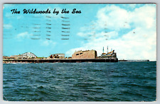 c1960s Wildwood by the Sea Hunt's Pier Ocean New Jersey Vintage Postcard picture