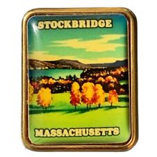 Vintage Stockbridge Massachusetts Scenic Travel Souvenir Pin picture