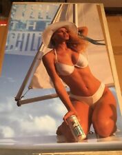 Vintage Beer Poster Lot of 10 - Budweiser, Coors, Miller, Sexy Blonde Girl picture