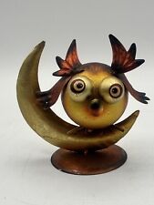Whimsical Tin Metal Owl Sculpture  picture