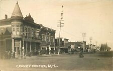 Postcard RPPC 1912 Iowa Grundy Center Street Scene automobiles 23-12093 picture