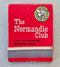 The Normandie Club Matchbook Unstruck 