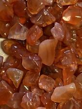 Carnelian Gemstone Chips Nuggets No Hole Jewelry Orange 100 grams 4 ounces 1/4lb picture