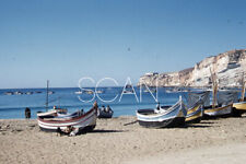 1950s Kodachrome Red Border Slide Boats on the Beach picture