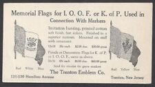 TRENTON, NJ EMBLEM Co., Parades & Decoration Flags ~ Adv. Blotter c. 1920s picture