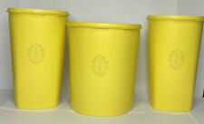 Tupperware Servalier 3 Peice Yellow Canister Set U181 picture