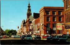 1950'S. CHILLICOTHE, OH. PAINT ST & MAIN. CENTRAL DRUG STORE. POSTCARD KK6 picture