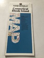 Rand McNally Connecticut Rhode Island 1980s Folding Road Map w/ Cities   #10 picture