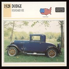 1928 Dodge Standard Six  Classic Cars Card picture