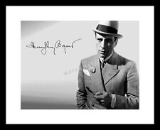 HUMPHREY BOGART 8X10 Signed Photo Print Autographed in Suit & Hat picture