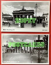 BRANDENBURGER TOR~BERLIN GERMANY WW2~BEFORE & AFTER~RPPC~1940s picture