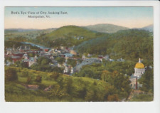 Postcard VT Montpelier Vermont Aerial View Looking East G18 picture