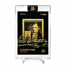 ELI WHITNEY STAMP 1 Cent, 1940 Card 2023 GleeBeeCo #W1CD-G Encased Holo GOLD 1/1 picture