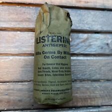Vintage Paper Wrapped LISTERINE  1-1/2 oz. Trial Size Glass Bottle Unopened picture