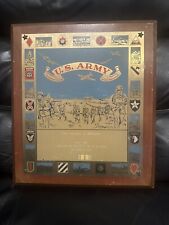US Army Ground Forces Service Plaque On Wooden Backing Vtg Lynchburg VA Miller picture