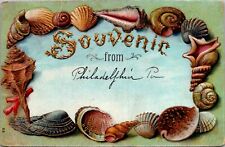 Postcard Seashell Border Souvenir from Philadelphia, Pennsylvania picture