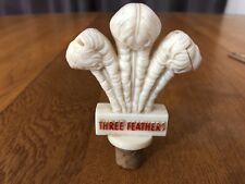 VINTAGE THREE FEATHERS WHISKEY BOTTLE TOPPER DRINK POURER STOPPER picture