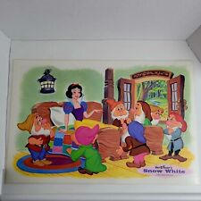 Vintage 1960s Walt Disney Placemat Snow White & The Seven Dwarfs Nice Condition picture