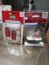 New 5 Pc Lemax Accossories Sleds And Old Bike New In Package picture