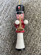 Vintage Wooden Toy Soldier Christmas Ornament Small Holiday Tree picture