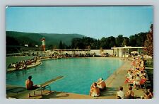 White Sulphur Springs WV, The Greenbrier, Pool, West Virginia Vintage Postcard picture