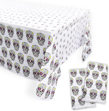 Sugar Skull Table Covers 2 Pack Dead of the Dead Decorations Dia De Los Muertos  picture