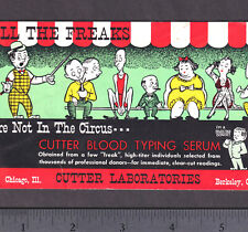 Blood Circus Freak Show Berkeley California Cutter Laboratory Serum Tattoo Card picture