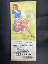 VTG 1940’s K O Munson Pin-Up Advertising Franklin Smelting Philadelphia PA picture