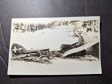 Mint Aviation RPPC Postcard Plane Crash Swiss Plane 413 Switzerland picture